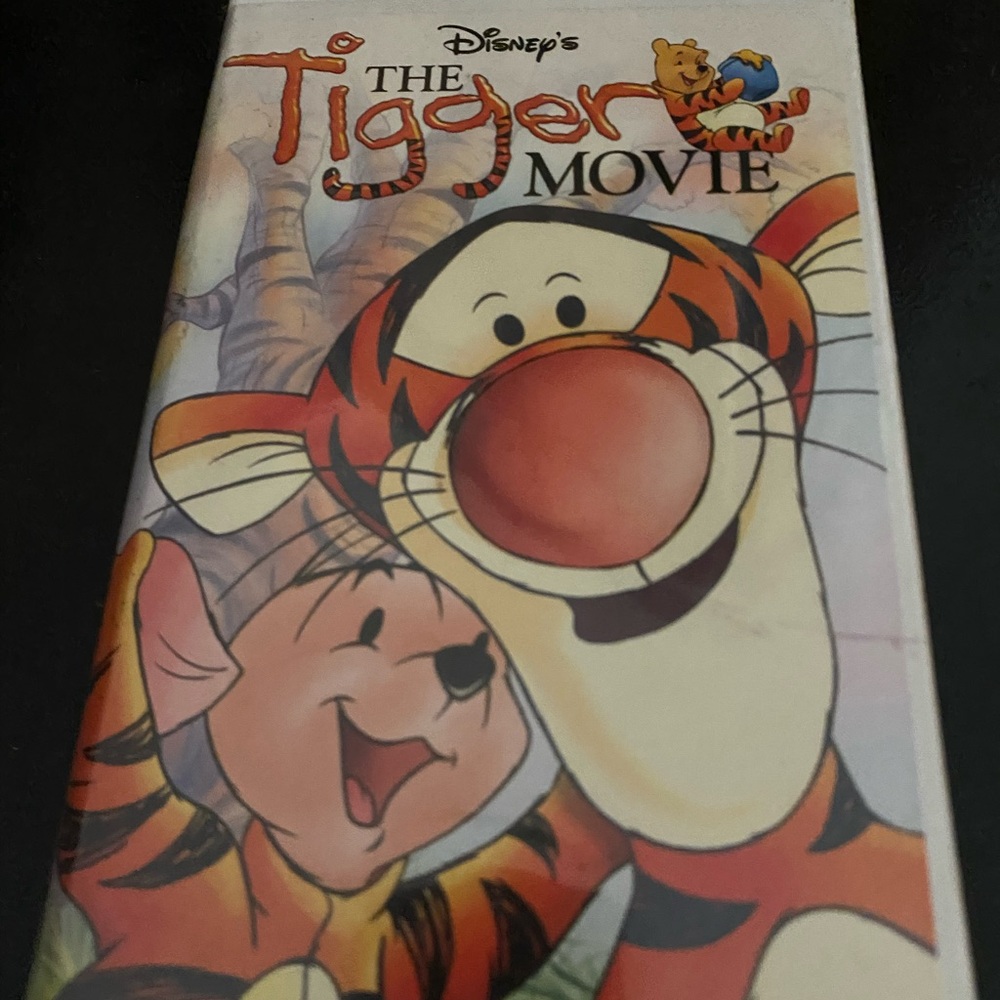 Disney Tigger Movie VHS Cover - Orange, Cream, Black